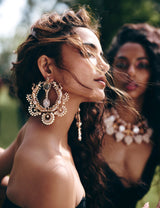 Trinity of Leopards Chandbali