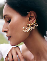 Wild Majestic Pearl Veil Earcuffs