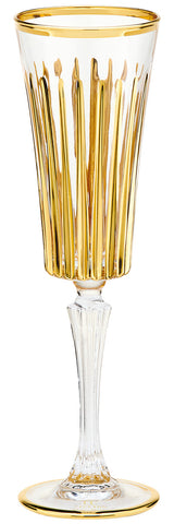 CRYSTAL GOLD FLUTE SET OF 4