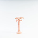 CERAMIC PALM CANDLEHOLDER MEDIUM PINK