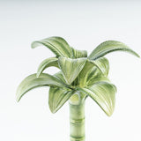 CERAMIC PALM CANDLEHOLDER LARGE GREEN