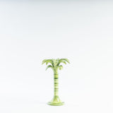 CERAMIC PALM CANDLEHOLDER MEDIUM GREEN