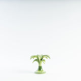 CERAMIC PALM CANDLEHOLDER SMALL GREEN