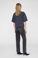 JOHNNY CROPPED TEE - WASHED BLACK