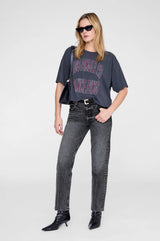 JOHNNY CROPPED TEE - WASHED BLACK