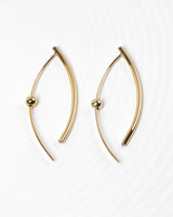 Pia Dot Sapphire Earrings Gold Big