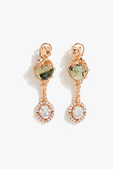 Leopard Trail Drop Earrings in Prehnite