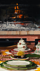 PORCELAIN CHRISTMAS BAUBLE GREEN