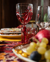 THE STARS CRYSTAL WINE GOBLET RED SET OF 4