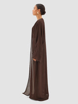 HIND LONG CARDIGAN BROWN