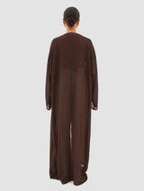 HIND LONG CARDIGAN BROWN