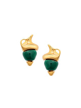 Mini Amphora Studs Dark Green