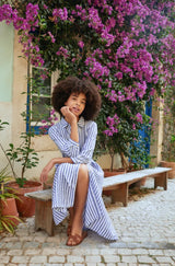 St Tropez Long Dress Striped