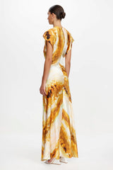 ABSTRACT YARROW MAXI DRESS