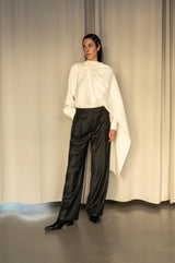 Dnepr Long Scarf White Blouse