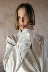Cream Butter Folds Jacket