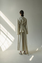 Criss Cross Linen Kimono Suit