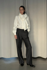 Dnepr Long Scarf White Blouse