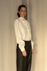Dnepr Long Scarf White Blouse