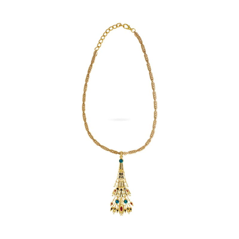 Valliyan Egyprian Feather Pendant Necklace