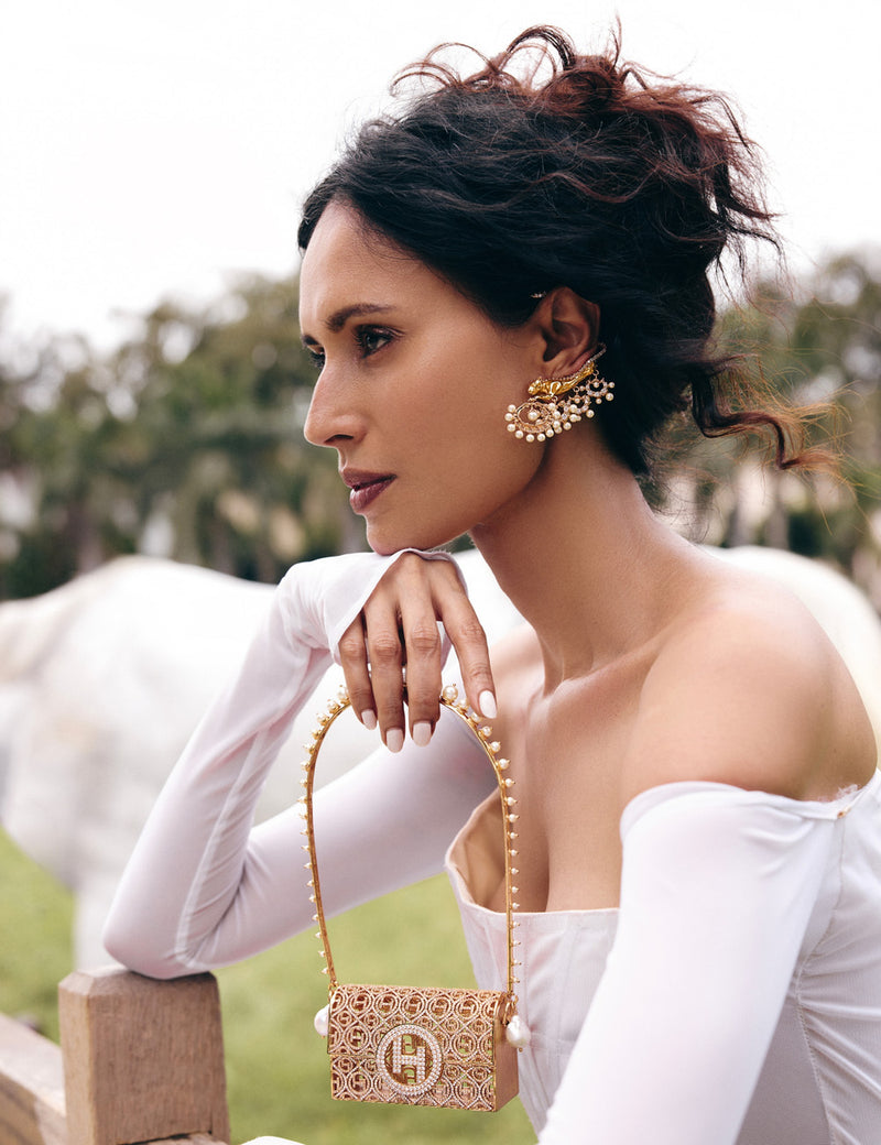 Wild Majestic Pearl Veil Earcuffs