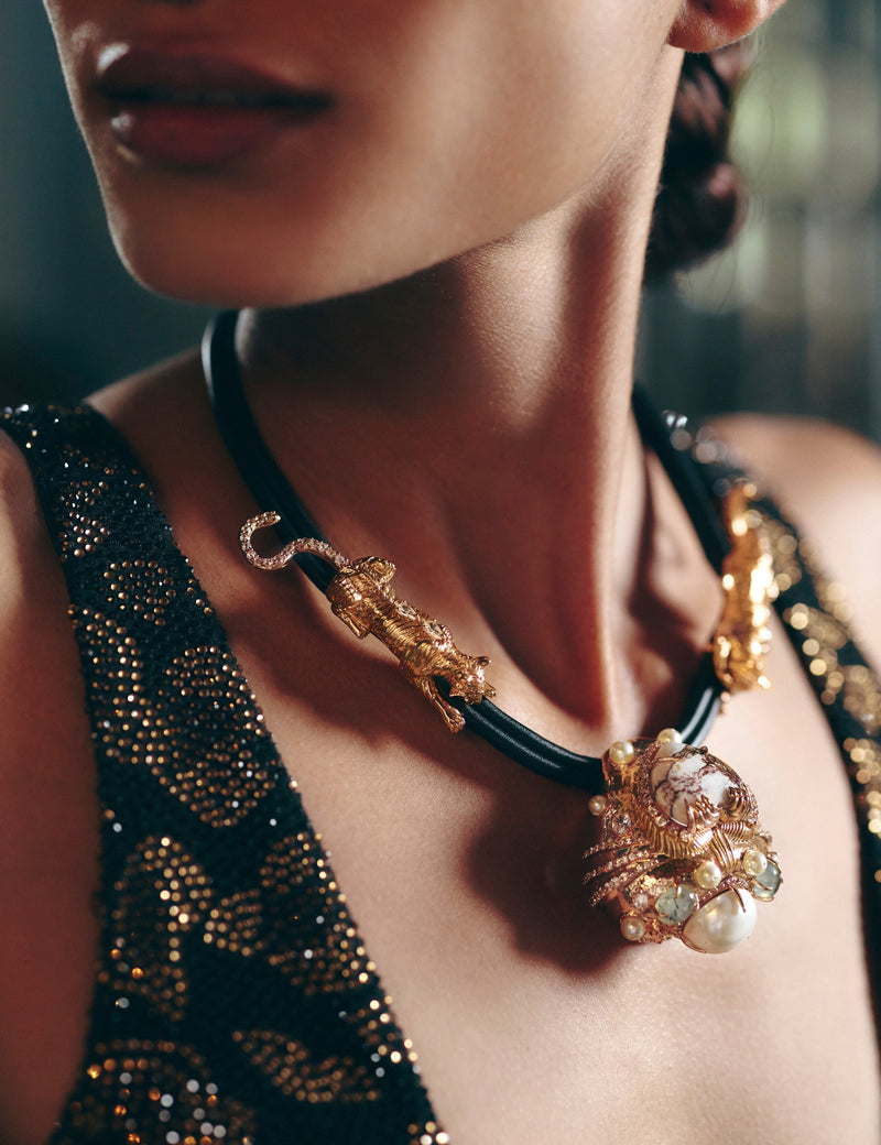 The Wild Empress Rope Hasli in Dalmatian Stone