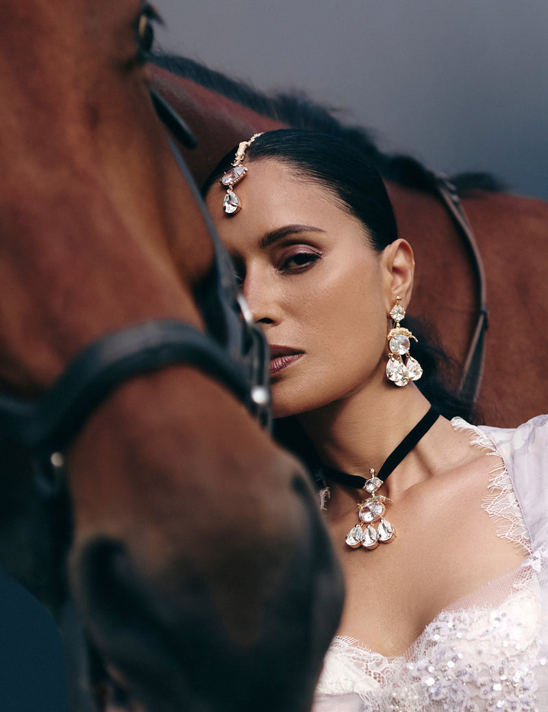 Leapord Crystal Drop Earrings