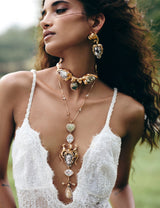 Temptress Leopard Earrings in Wild-horse Jasper