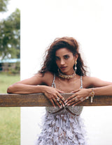 Leopard Veil Shoulder Earrings