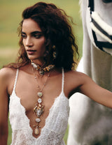 The Empress Pendant in Wild Horse Jasper