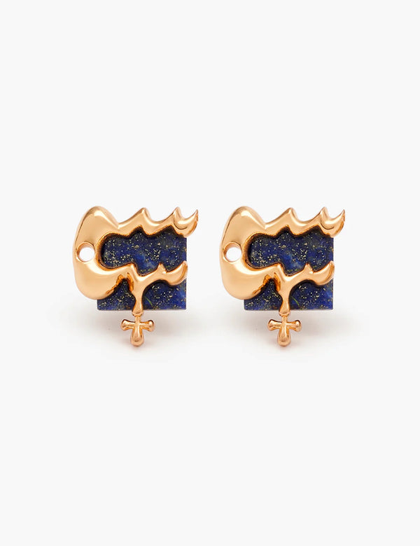 Aquarius Zodiac Studs