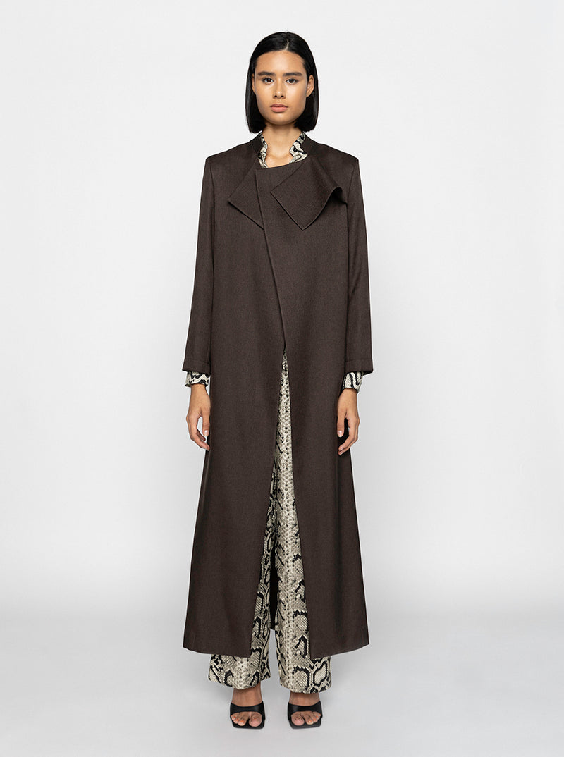 RANA TWILL LONG TRENCH
