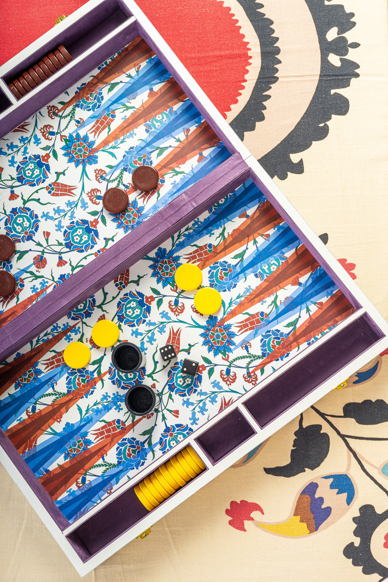 BACKGAMMON SET PAISLEY