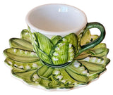 LILY OF THE VALLEY CERAMIC COFFEE CUP