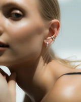 Luna Small Hoop Earrings Silver
