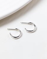 Luna Small Hoop Earrings Silver
