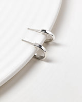Luna Small Hoop Earrings Silver