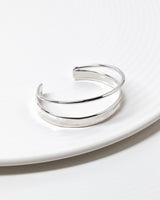 Ava Double Bangle Silver