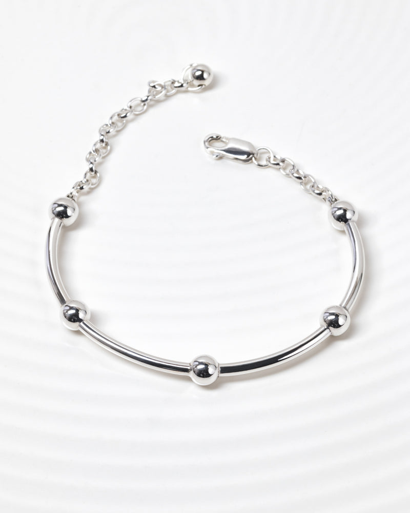 Pia Dot Cuff Bracelet Silver