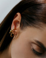 Pia Dot Double Earrings Silver