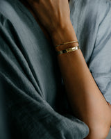 Ava Double Bangle Silver