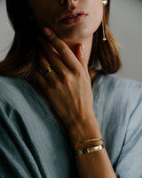 Ava Double Bangle Silver