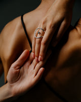 Pia Dot Statement Ring Silver
