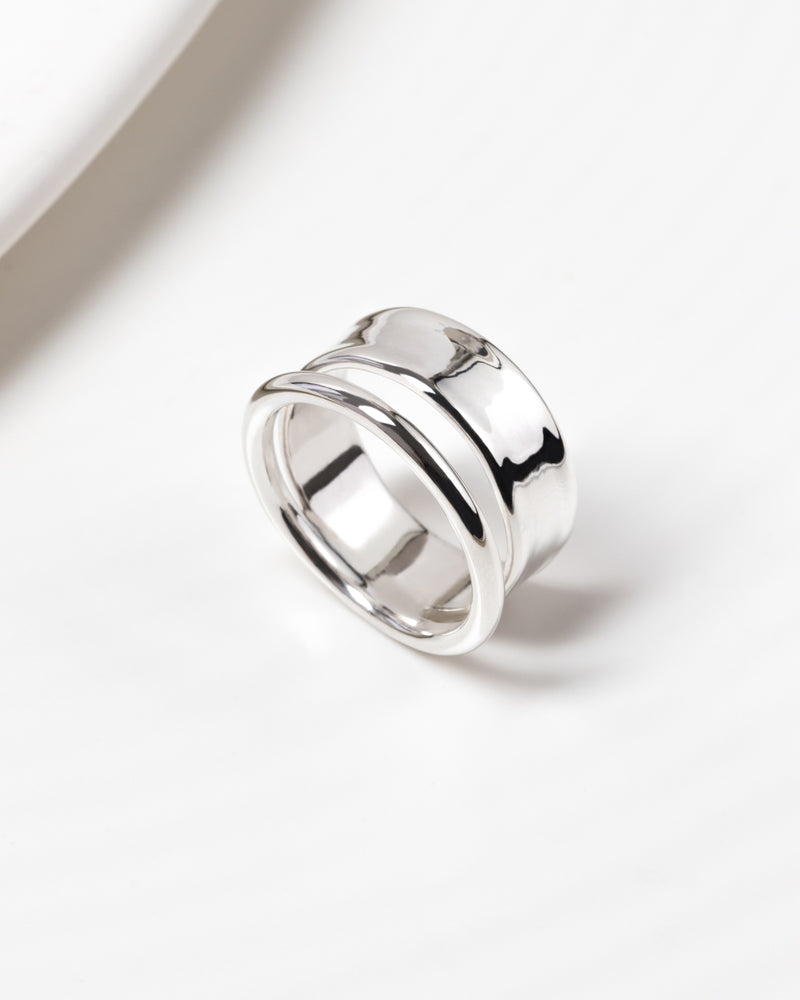 AVA Double Ring Silver