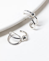 Pia Dot Double Earrings Silver