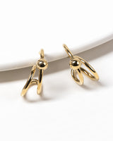 Pia Dot Double Earrings Gold