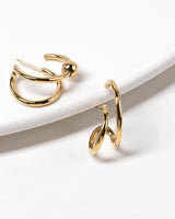 Pia Dot Double Earrings Gold