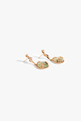 La Leopard Claw Drop Earrings in Prehnite