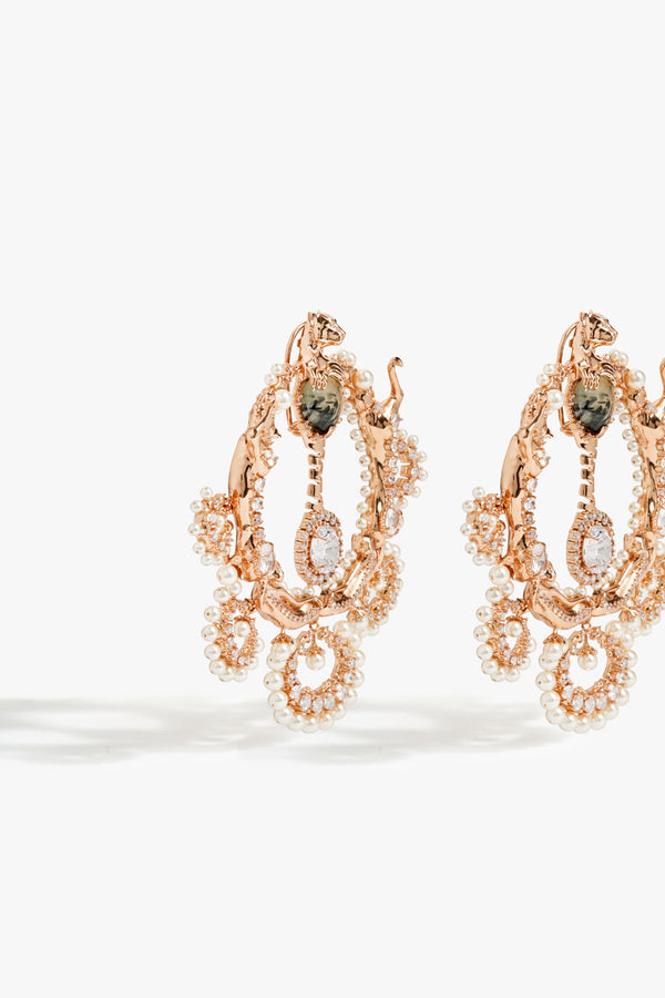 Trinity of Leopards Chandbali