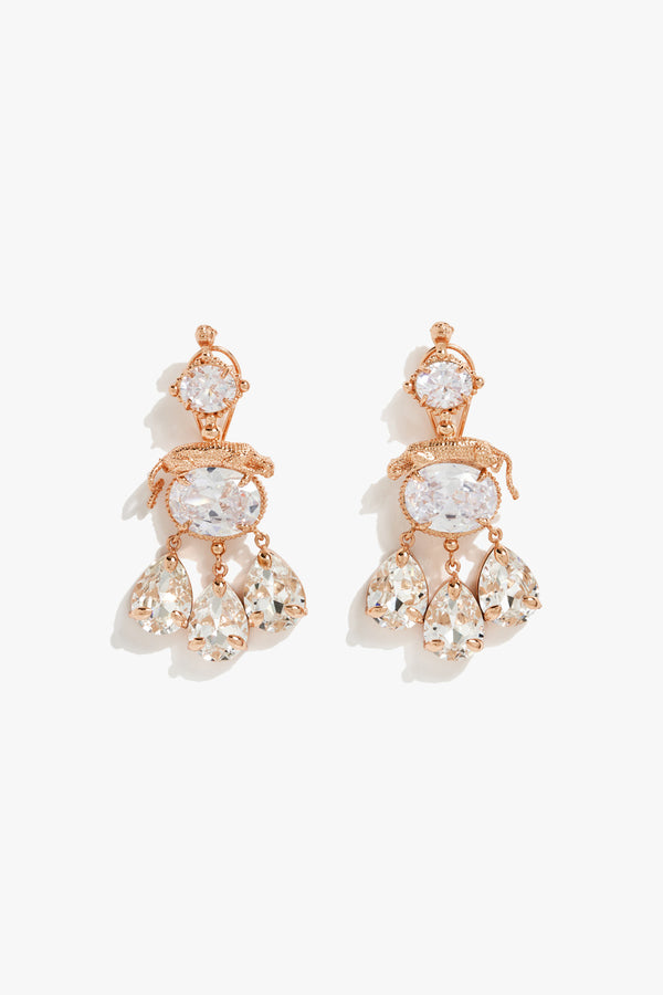Leapord Crystal Drop Earrings